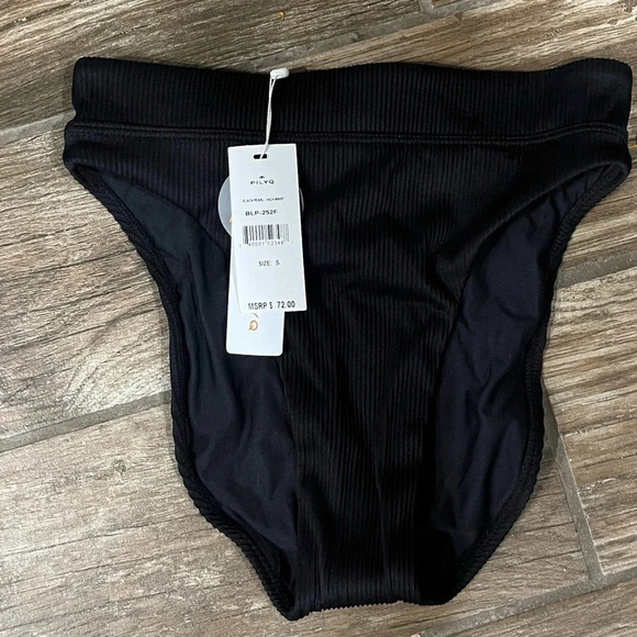 NWT Pilyq Black Pearl High Waist bikinin bottoms - Picture 2 of 4
